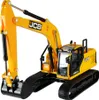A yellow and black toy excavator is shown against a white background. Produktbild-Vorschau