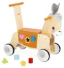 Janod Lauflernwagen Esel - Holz Schiebewagen mit Formenbox Produktbild-Vorschau 1