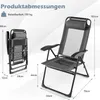Product dimensions and load capacity are displayed with images of a folded and unfolded chair. Produktbild-Vorschau