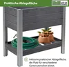 Hochbeet mit Ablage 79x46x74 cm 65 Liter Holzoptik robust Produktbild-Vorschau 4