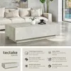 Table basse LASLEY avec pied - Aspect travertin, 120 x 60 x Voir les images du produit 2
