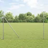 vidaXL Eingebetteter Zaunpfosten 7 stk. Silber Produktbild-Vorschau 2