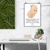 Mr. & Mrs. Panda Bild Capybara Wein DIN A2 - Weiß - Produktbild-Vorschau 2