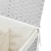 vidaXL Kosz na pranie z 2 przegrodami Biały 53x35x57 cm Podgląd zdjęcia produktu 9