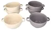 6x Biko Suppentassen mit Henkeln 650ml Keramik Vanille Grau Produktbild-Vorschau 2