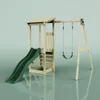 OutdoorToys Spielturm Lyon aus Holz in Dunkelgrün mit Produktbild-Vorschau 1