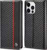 Hülle für iPhone 15 Pro Kohlefaser Leder Brieftasche Produktbild-Vorschau 1