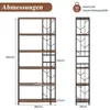 COSTWAY 6-stöckiges Regal modernes geometrisches Produktbild-Vorschau 7
