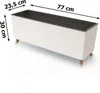 Květinový truhlík s nožičkami bílý 77x30 cm hladká Náhled obrázku produktu 3