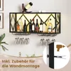 Stojak na wino COSTWAY, 2-poziomowy drewniany stojak na Podgląd zdjęcia produktu 6