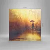 Bild auf Leinwand - Leinwandbild - Frau Regen - 50x50cm - Produktbild-Vorschau 3