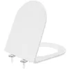 WC-Sitz D Form 43 x 36 cm Weiß Duroplast Toilettendeckel Produktbild-Vorschau 1