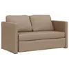 ZMH Bodensofa mit Schlaffunktion Cappuccino-Braun Produktbild-Vorschau 2