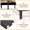 Letto imbottito COSTWAY con rete a doghe, struttura del Anteprima dell’immagine prodotto 8