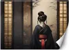 Vlies fototapete Japanische Geisha-Malerei 400x280 cm Feeby Produktbild-Vorschau 1