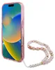 A pink iPhone case with a beaded strap is shown against a white background. Anteprima dell’immagine prodotto