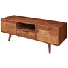 WOHNLING HiFi Lowboard Sheesham Massivholz Landhaus TV Produktbild-Vorschau 6