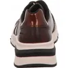 The back view of a brown women's sneaker with a platform sole. Produktbild-Vorschau
