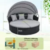COSTWAY Sonneninsel Polyrattan, Sonnenliege für 2 Personen, Produktbild-Vorschau 3