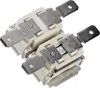 Two identical electronic components, likely thermal switches or circuit breakers, are shown from a diagonal angle against a white background. Voir les images du produit