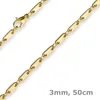 3mm-Plattenkette-585-Gelbgold-50cm Produktbild-Vorschau
