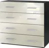 Vladon Sideboard Pavos, Kommode mit 4 Schubladen, Schwarz Produktbild-Vorschau 1