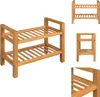 vidaXL Schuhregal mit 2 Etagen 50x27x40 cm Massivholz Eiche Produktbild-Vorschau 1