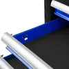 A close-up view of the inside of a tool chest drawer, showing the blue drawer lining and silver drawer slides. Produktbild-Vorschau