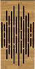 A close-up of a wooden acoustic panel with a pattern of vertical black slits. Podgląd zdjęcia produktu