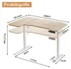 Hilodesk 150cm elektryczne biurko narożne w kształcie Podgląd zdjęcia produktu 7