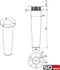 4 Stück Möbelfuß FOX-TROT Höhe 120 mm Edelstahloptik Produktbild-Vorschau 5