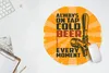MuchoWow® Mauspad Mousepad Mannshöhle - Bier - Orange - Produktbild-Vorschau 5