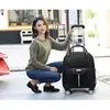 INF Reisetasche Handgepäck-Koffer auf Rollen Schwarz Produktbild-Vorschau 4