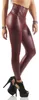 Damen Leggings Hohe Taille Wet-Look Glanz; Bordo Matt M/38 Produktbild-Vorschau 1