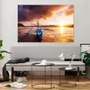 Bilder auf glas - Ufer Boot Strand - 120x80cm - Glasbilder Produktbild-Vorschau 6