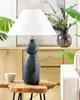 BELIANI Stolní lampa tmavě modrá keramický podstavec bílé Náhled obrázku produktu 4