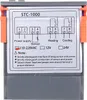 A close-up view of the front panel of a digital temperature controller. Produktbild-Vorschau