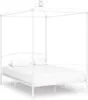 vidaXL Himmelbett-Gestell Weiß Metall 140 x 200 cm Produktbild-Vorschau 5