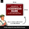 Blechschild - Hier wohnt ein Feuerwehrmann mit der Flamme Produktbild-Vorschau 11