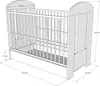 Babybett, Gitterbett mit Matratze & Kleiner Teddybar Gravur Produktbild-Vorschau 3