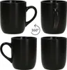6x tazze da caffè Panther 340ml H10,3cm in gres nero Anteprima dell’immagine prodotto 3