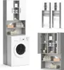 Vicco Waschmaschinenschrank Luis, 190 x 64 cm, Beton/Weiß Produktbild-Vorschau 7