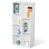 Bibliothèque, Étagère sur pied en MDF blanc avec 7 Voir les images du produit 1