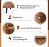 Diagram illustrating features of a wooden cabinet. Anteprima dell’immagine prodotto