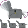 masážne kreslo vidaXL Light Grey Fabric Náhľad obrázku produktu 6
