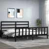 vidaXL Massivholzbett mit Kopfteil Schwarz 200x200 cm -  Produktbild-Vorschau 15