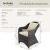 tectake® 2er Set Aluminium Rattansessel wetterfest und Produktbild-Vorschau 6