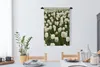 MuchoWow® Wandteppich Wandbehang Weiße Tulpen auf einem Produktbild-Vorschau 3