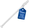 A clear plastic milk suction tube with a blue tag attached, set against a white background. Produktbild-Vorschau