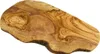 A rustic olive wood cutting board on a white background. Produktbild-Vorschau